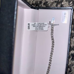 Sterling silver diamond bracelet